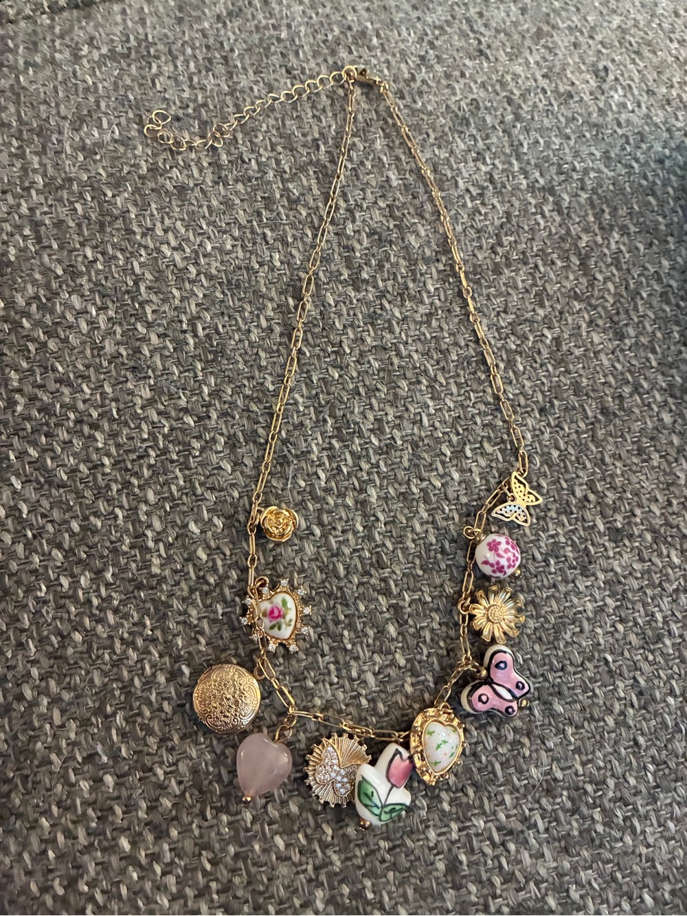 Pink Charm Necklace